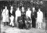George Washington Crowe FamilyL-R Maggie, John, Addie, xx, Georgia, Finn, Bertha Seated: Mary King Crowe, George Washington Crowe