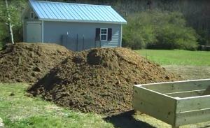 Garden Construction Begins - view of first box & dirt