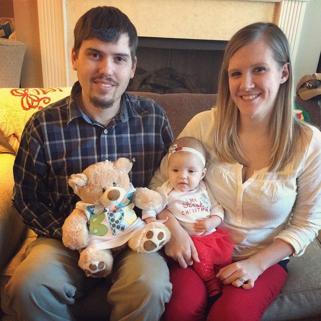 Ashlyn Josh Rhory and Sawyer's Bear 2014 Christmas