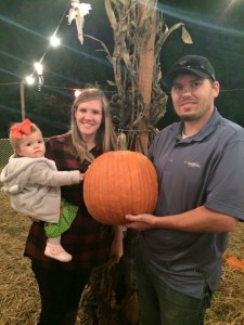 Rhory, Ashlyn, Josh with Pumpkin