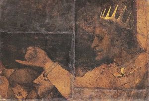 Rehoboam - Fragment of the wall painting in the Great Council Chamber of Basel Town Hall. - Hans Holbein the Younger (1498–1543)