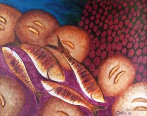 Feeding of the 4,000 - Seven loaves and a few fishes